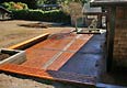 Concrete patio deck in color and pattern, Fort Bragg, CA