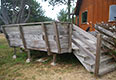 Deck and stairs before restoration in Mendocino