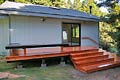 Custom redwood deck and steps in Fort Bragg, CA